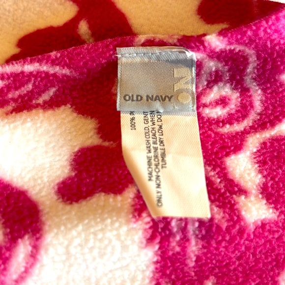 Bird print fleece scarf long new condition vintage Old Navy - Picture 3 of 6